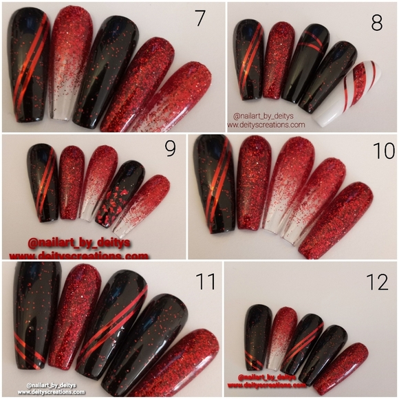 Christmas luxury press on acrylic/gel nails - Picture 1 of 4